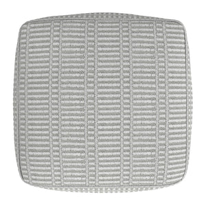 English Elm Safford Handwoven Geometric Square Pouf in Recycled Pet Yarn for Patio or Living Room B136P427591