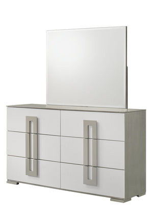 English Elm Olivia Contemporary 5-Piece King Bedroom Set With Led Headboard, White Finish & Ample Storage B009S01380