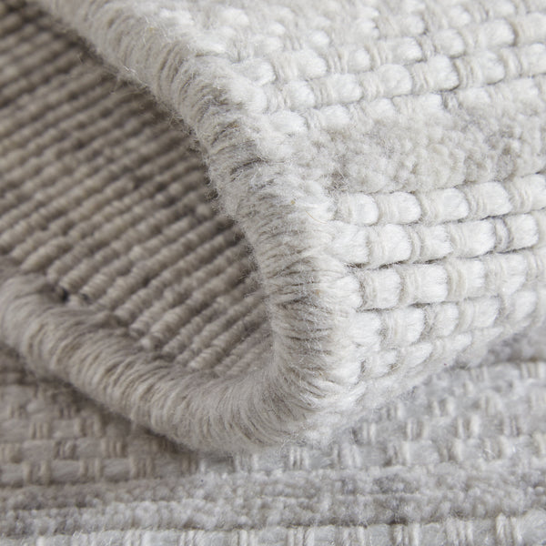 Feizy Rugs T34t8016 Highview Handwoven Polyester Rug - Modern Striped Design With Textured Depth For Stylish Spaces Gray,Ivory Polyester T34t8016ivy000c50