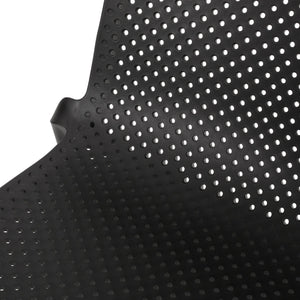 English Elm Christopher Knight Home® - IVY Outdoor Dining Chair with Weather-Resistant Polypropylene, Perforated Modern Design & Durable Frame Black 33.5 L x 23.5 W x 20.3 H 68520.00BLK