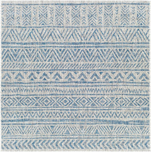 Livabliss Eagean Geometric Indoor Outdoor Polypropylene Area Rug Turkish Woven Living Room Light Blue, Blu 6'7" x 6'7" Square EAG2306-67SQ