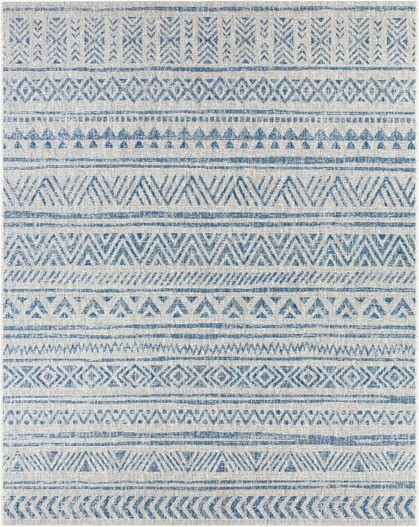 Livabliss Eagean Geometric Indoor Outdoor Polypropylene Area Rug Turkish Woven Living Room Light Blue, Blu 7'10" x 10'2" EAG2306-710103