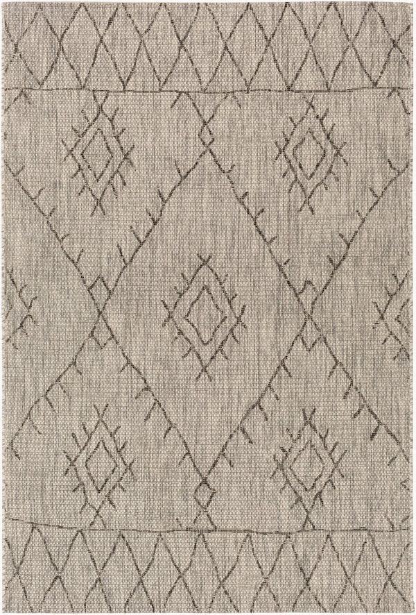 Livabliss Eagean Flatweave Polypropylene Area Rug Bohemian Global Pattern for Indoor Outdoor Spaces Taupe, Charcoal 10' x 13'11" EAG2328-1014