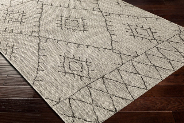 Livabliss Eagean Flatweave Polypropylene Area Rug Bohemian Global Pattern for Indoor Outdoor Spaces Taupe, Charcoal 7'10" x 10'2" EAG2328-710103