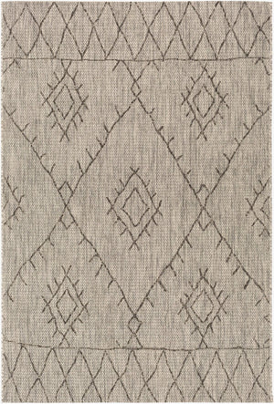 Livabliss Eagean Flatweave Polypropylene Area Rug Bohemian Global Pattern for Indoor Outdoor Spaces Taupe, Charcoal 7'10" x 10'2" EAG2328-710103