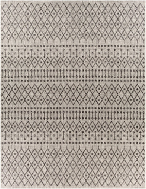 Livabliss Eagean Moroccan Geometric Polypropylene Indoor Outdoor Rug for Large Living Spaces Black, Charcoal 7'10" x 10'2" EAG2334-710103
