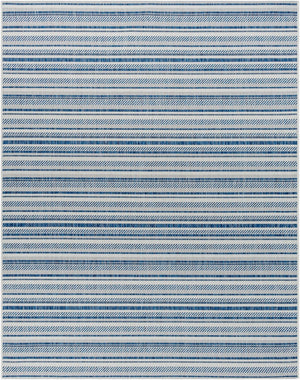 Livabliss Eagean Bohemian Geometric Flatweave Polypropylene Rug for Living Rooms and Patios Navy, Light Blu 7'10" x 10'2" EAG2337-710103