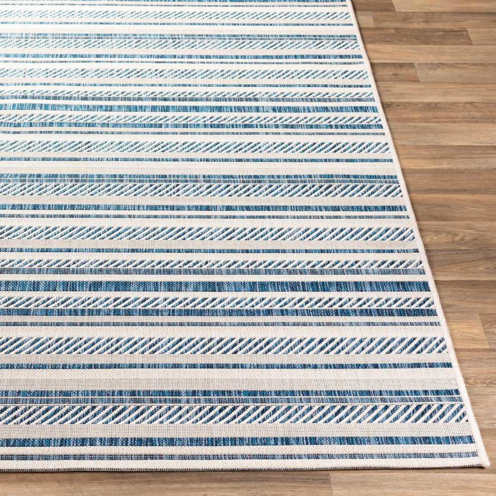 Livabliss Eagean Bohemian Geometric Flatweave Polypropylene Rug for Living Rooms and Patios Navy, Light Blu 12' x 14'11" EAG2337-1215