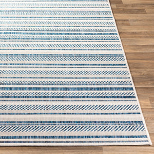 Livabliss Eagean Bohemian Geometric Flatweave Polypropylene Rug for Living Rooms and Patios Navy, Light Blu 12' x 14'11" EAG2337-1215