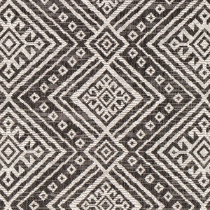 Livabliss Eagean Flatweave Polypropylene Accent Rug Geometric Global Pattern for Entryways Outdoors Black, White 2' x 2'11" EAG2338-23