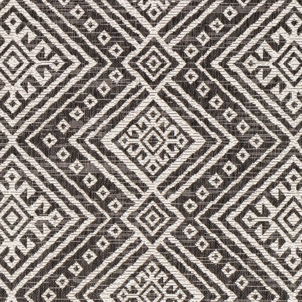 Livabliss Eagean Flatweave Polypropylene Accent Rug Geometric Global Pattern for Entryways Outdoors Black, White 2' x 2'11" EAG2338-23