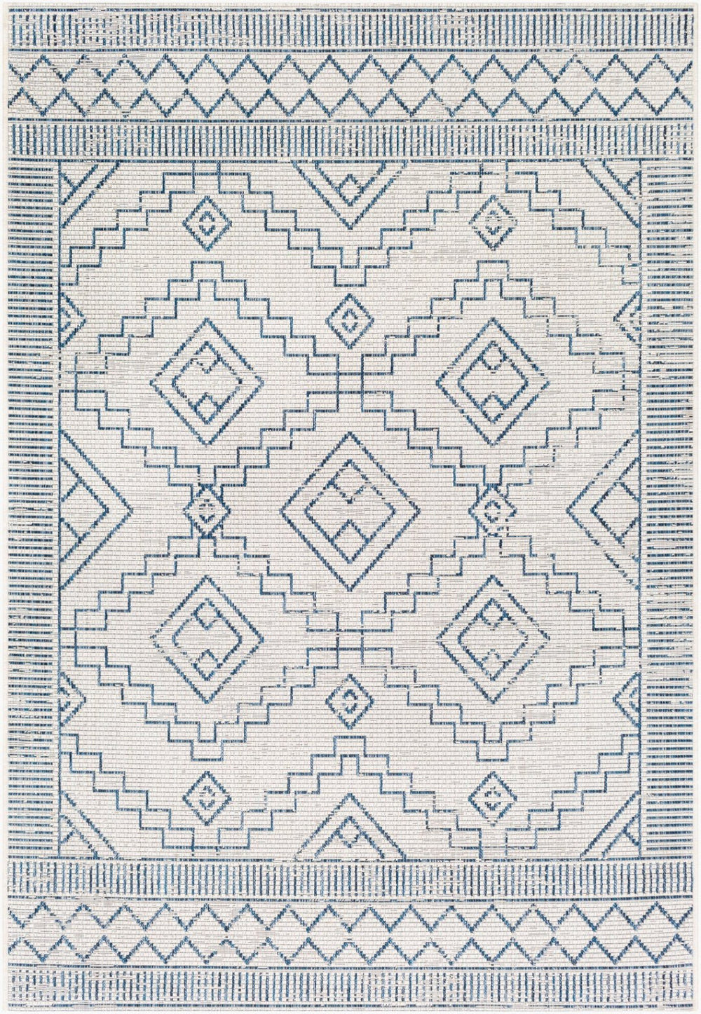 Livabliss Eagean Flatweave Polypropylene Area Rug Global Pattern Outdoor Safe High Traffic Floor EAG2343-23