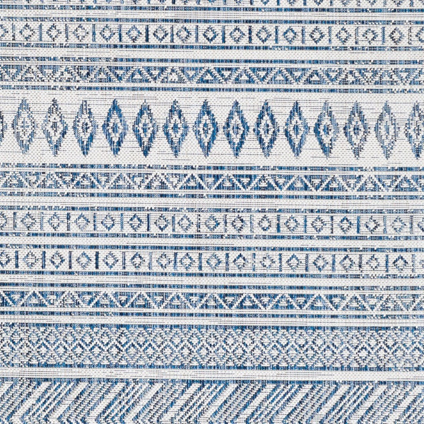 Livabliss Eagean Flatweave Polypropylene Area Rug Bohemian Global Pattern Indoor Outdoor Use Light Blue, Blu 8'10" x 12' EAG2344-81012