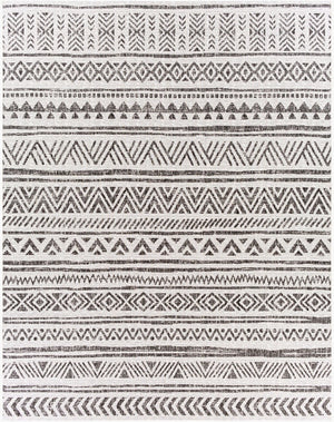 Livabliss Eagean Global Geometric Low Pile Polypropylene Rug for Entryways and Small Spaces Black, White 7'10" x 10'2" EAG2347-710102
