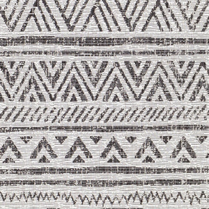 Livabliss Eagean Global Geometric Low Pile Polypropylene Rug for Entryways and Small Spaces Black, White 7'10" x 7'10" Square EAG2347-710SQ
