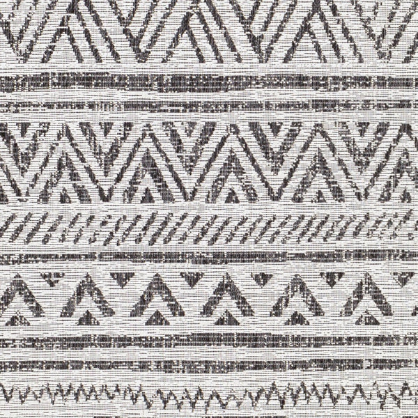 Livabliss Eagean Global Geometric Low Pile Polypropylene Rug for Entryways and Small Spaces Black, White 7'10" x 7'10" Square EAG2347-710SQ