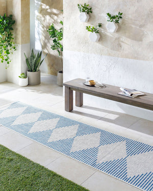 Livabliss Eagean Global Pattern Polypropylene Accent Rug for Entryway Hallway or Patio Dark Blue, Navy 7'10" x 7'10" Square EAG2349-710SQ