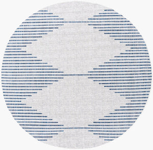 Livabliss Eagean Global Pattern Polypropylene Accent Rug for Entryway Hallway or Patio Dark Blue, Navy 6'7" x 6'7" Round EAG2349-67RD