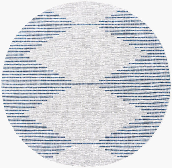 Livabliss Eagean Global Pattern Polypropylene Accent Rug for Entryway Hallway or Patio Dark Blue, Navy 6'7" x 6'7" Round EAG2349-67RD