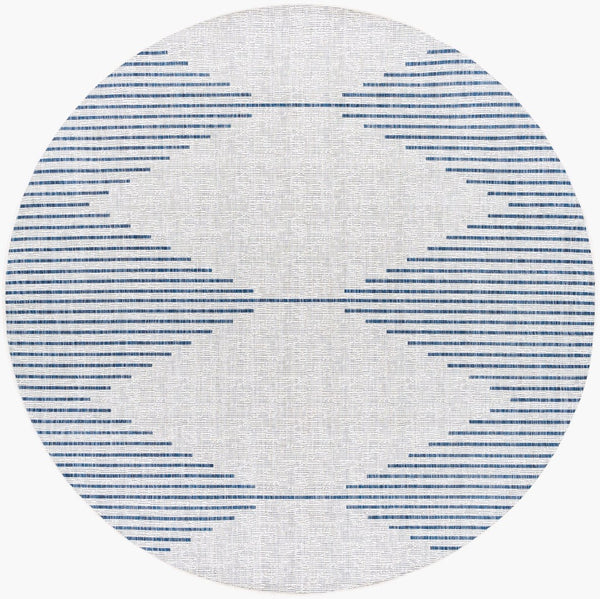 Livabliss Eagean Global Pattern Polypropylene Accent Rug for Entryway Hallway or Patio Dark Blue, Navy 7'10" x 7'10" Round EAG2349-710RD