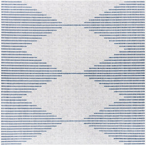 Livabliss Eagean Global Pattern Polypropylene Accent Rug for Entryway Hallway or Patio Dark Blue, Navy 7'10" x 7'10" Square EAG2349-710SQ
