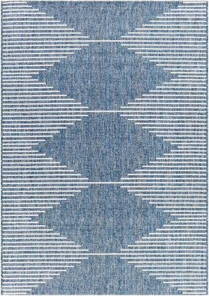 Livabliss Eagean Global Flatweave Polypropylene Rug Uv Resistant Patio Entryway Bohemian Dark Blue, Navy 2' x 2'11" EAG2350-2211