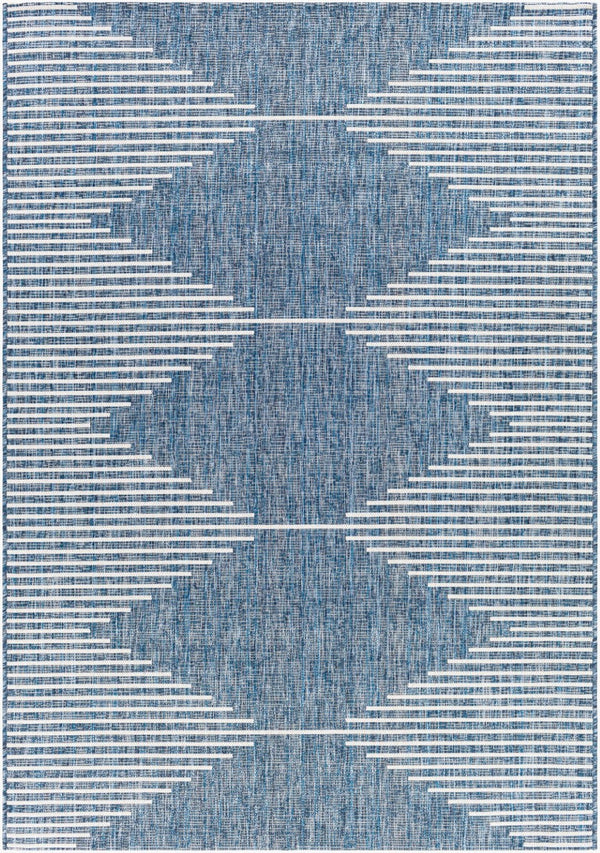 Livabliss Eagean Global Flatweave Polypropylene Rug Uv Resistant Patio Entryway Bohemian Dark Blue, Navy 2' x 2'11" EAG2350-2211