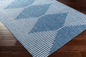Livabliss Eagean Global Flatweave Polypropylene Rug Uv Resistant Patio Entryway Bohemian Dark Blue, Navy 2'7" x 10' EAG2350-2710