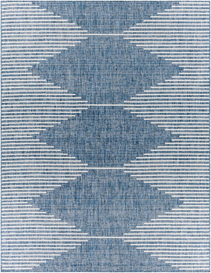 Livabliss Eagean Global Flatweave Polypropylene Rug Uv Resistant Patio Entryway Bohemian Dark Blue, Navy 7'10" x 10'2" EAG2350-710102