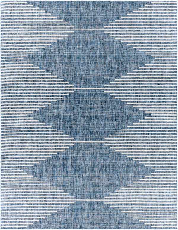 Livabliss Eagean Global Flatweave Polypropylene Rug Uv Resistant Patio Entryway Bohemian Dark Blue, Navy 7'10" x 10'2" EAG2350-710102