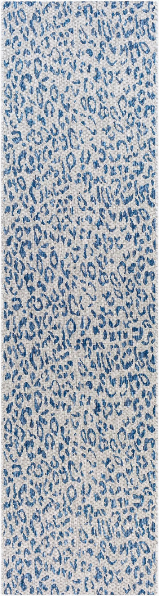 Livabliss Eagean Flatweave Polypropylene Rug Turkish Geometric Pattern for Entryway or Patio Dark Blue, Navy 2'7" x 12' EAG2353-2712