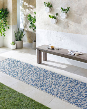 Livabliss Eagean Flatweave Polypropylene Rug Turkish Geometric Pattern for Entryway or Patio Dark Blue, Navy 5'3" x 5'3" EAG2353-53RD