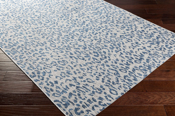 Livabliss Eagean Flatweave Polypropylene Rug Turkish Geometric Pattern for Entryway or Patio Dark Blue, Navy 5'3" x 5'3" EAG2353-53RD