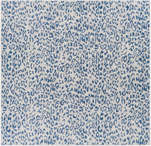 Livabliss Eagean Flatweave Polypropylene Rug Turkish Geometric Pattern for Entryway or Patio Dark Blue, Navy 6'7" x 6'7" Square EAG2353-67SQ
