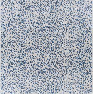 Livabliss Eagean Flatweave Polypropylene Rug Turkish Geometric Pattern for Entryway or Patio Dark Blue, Navy 7'10" x 7'10" Square EAG2353-710SQ