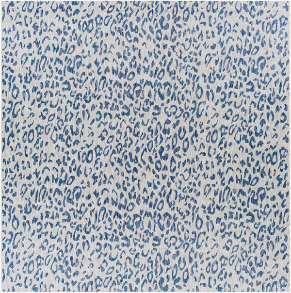 Livabliss Eagean Flatweave Polypropylene Rug Turkish Geometric Pattern for Entryway or Patio Dark Blue, Navy 7'10" x 7'10" Square EAG2353-710SQ