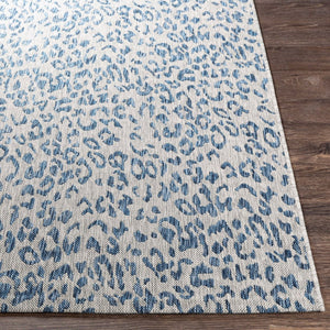 Livabliss Eagean Flatweave Polypropylene Rug Turkish Geometric Pattern for Entryway or Patio Dark Blue, Navy 5'3" x 5'3" EAG2353-53RD
