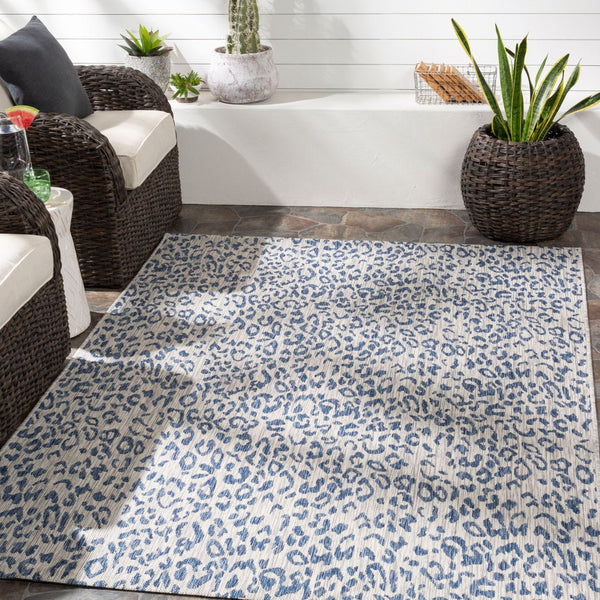 Livabliss Eagean Flatweave Polypropylene Rug Turkish Geometric Pattern for Entryway or Patio Dark Blue, Navy 2' x 2'11" EAG2353-2211
