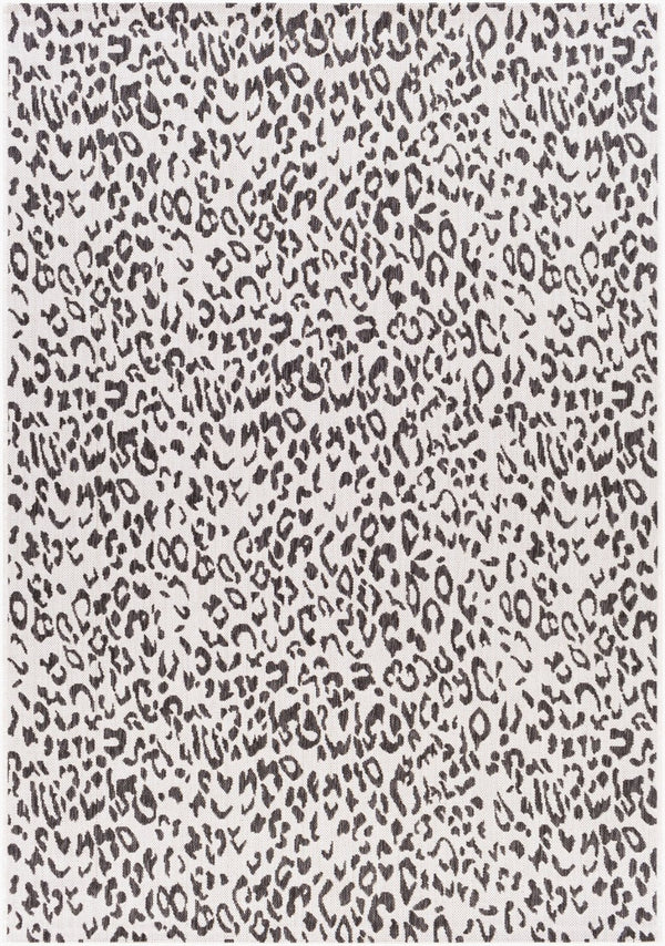 Livabliss Eagean Flatweave Polypropylene Indoor Outdoor Rug for Entryways and Compact Spaces Black, White 8'10" x 12' EAG2354-81012