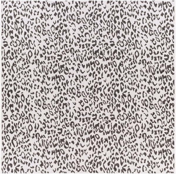 Livabliss Eagean Flatweave Polypropylene Indoor Outdoor Rug for Entryways and Compact Spaces Black, White 7'10" x 7'10" Square EAG2354-710SQ