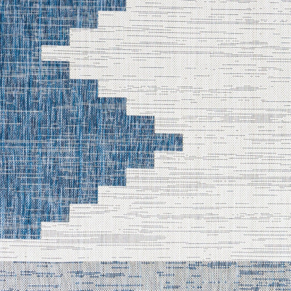 Livabliss Eagean Bohemian Global Flatweave Polypropylene Rug for Living Dining Entryway Spaces Dark Blue, Whit 8'10" x 12' EAG2355-81012