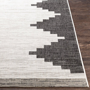 Livabliss Eagean Bohemian Geometric Polypropylene Accent Rug for Entryways and Small Spaces Black, White 5'3" x 7'7" EAG2356-5377