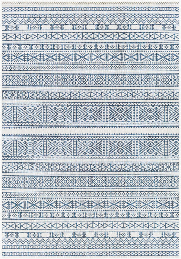 Livabliss Eagean Global Geometric Flatweave Polypropylene Rug for Entryways and Compact Spaces Dark Blue, Navy 2' x 2'11" EAG2357-2211