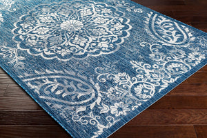 Livabliss Eagean Geometric Flatweave Polypropylene Rug Turkish Woven for High Traffic Entryways Dark Blue, Deni 2'7" x 10' EAG2363-2710