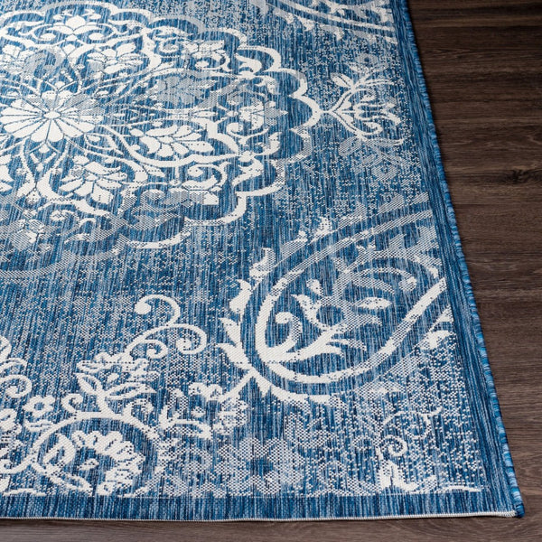 Livabliss Eagean Geometric Flatweave Polypropylene Rug Turkish Woven for High Traffic Entryways Dark Blue, Deni 2'7" x 10' EAG2363-2710