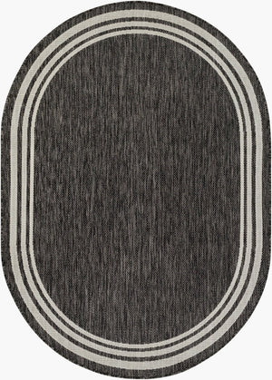 Livabliss Eagean Flatweave Polypropylene Area Rug Turkish Traditional Pattern for High Traffic Rooms Charcoal, Cream 8'10" x 12' EAG2365-81012