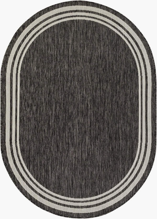 Livabliss Eagean Flatweave Polypropylene Area Rug Turkish Traditional Pattern for High Traffic Rooms Charcoal, Cream 8'10" x 12' EAG2365-81012