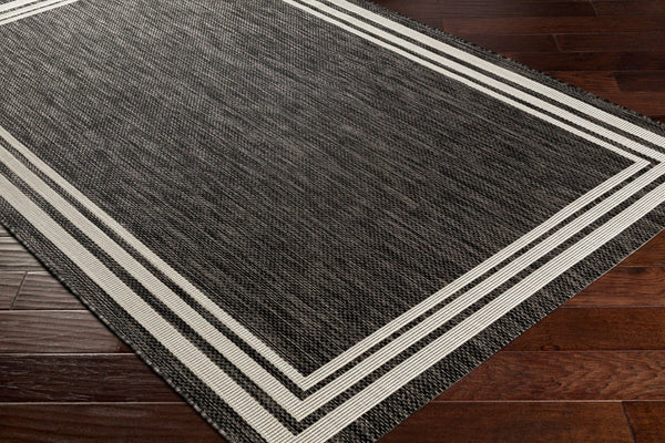 Livabliss Eagean Flatweave Polypropylene Area Rug Turkish Traditional Pattern for High Traffic Rooms Charcoal, Cream 8'10" x 12' EAG2365-81012