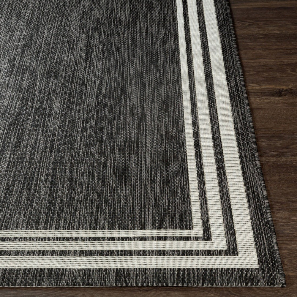 Livabliss Eagean Flatweave Polypropylene Area Rug Turkish Traditional Pattern for High Traffic Rooms Charcoal, Cream 7'10" x 7'10" Square EAG2365-710SQ