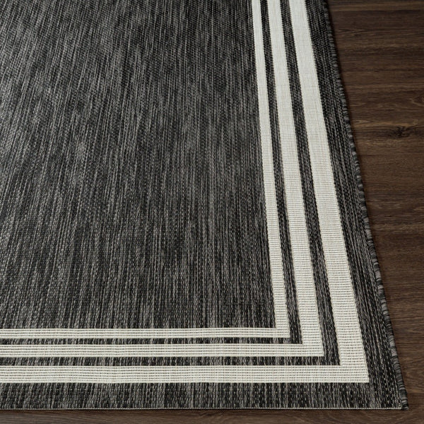 Livabliss Eagean Flatweave Polypropylene Area Rug Turkish Traditional Pattern for High Traffic Rooms Charcoal, Cream 8'10" x 12' EAG2365-81012